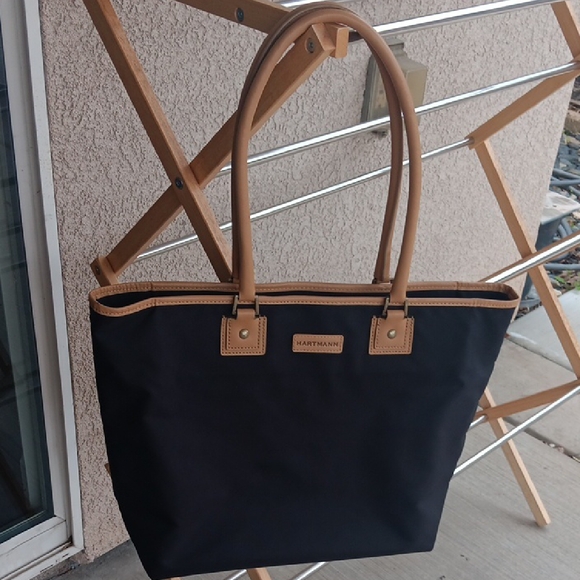 Hartmann Black and Tan Women's Tote Bag - Picture 4 of 12